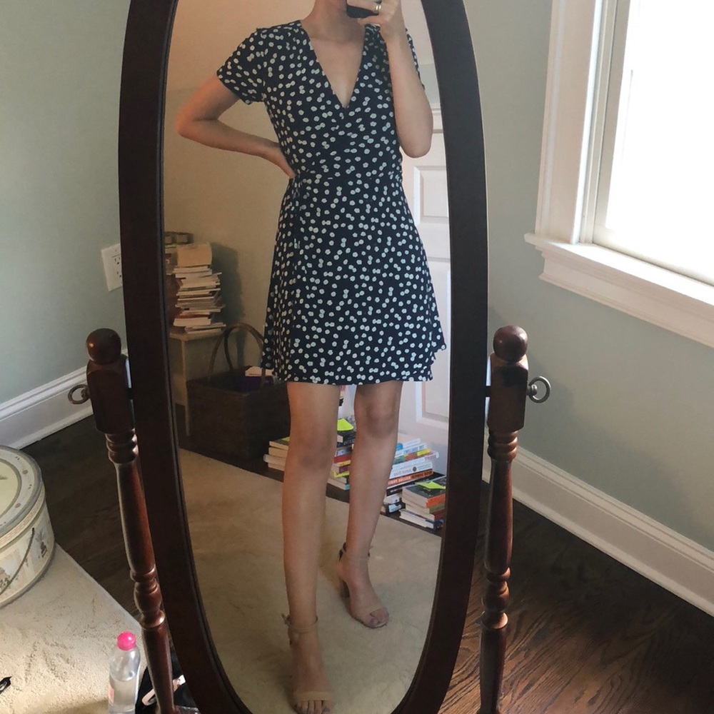Sunflower mini wrap dress, size S